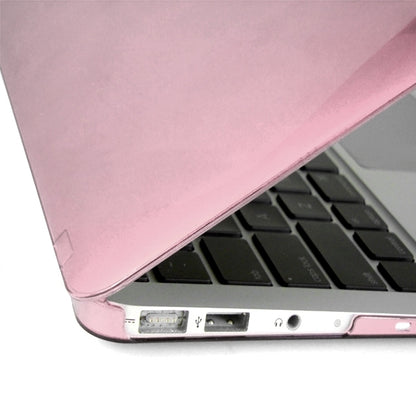 ENKAY for MacBook Air 11.6 inch (US Version) / A1370 / A1465 4 in 1 Crystal Hard Shell Plastic Protective Case with Screen Protector & Keyboard Guard & Anti-dust Plugs(Pink) - MacBook Air Cases by ENKAY | Online Shopping UK | buy2fix