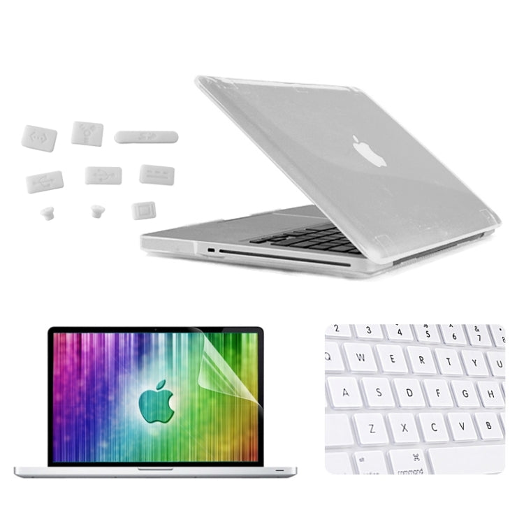 ENKAY for MacBook Pro 13.3 inch (US Version) / A1278 4 in 1 Crystal Hard Shell Plastic Protective Case with Screen Protector & Keyboard Guard & Anti-dust Plugs(White) - MacBook Pro Cases by ENKAY | Online Shopping UK | buy2fix