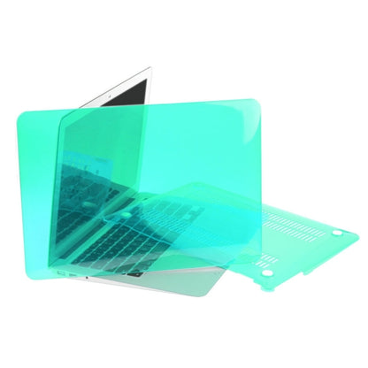 ENKAY for Macbook Air 11.6 inch (US Version) / A1370 / A1465 Hat-Prince 3 in 1 Crystal Hard Shell Plastic Protective Case with Keyboard Guard & Port Dust Plug(Green) - MacBook Air Cases by ENKAY | Online Shopping UK | buy2fix