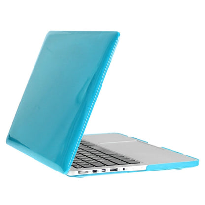 ENKAY for Macbook Pro Retina 15.4 inch (US Version) / A1398 Hat-Prince 3 in 1 Crystal Hard Shell Plastic Protective Case with Keyboard Guard & Port Dust Plug(Blue) - MacBook Pro Cases by ENKAY | Online Shopping UK | buy2fix