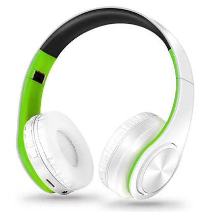 LPT660 Wireless Folding Sports Stereo Music Bluetooth Phones Earphones Support TF Card (Green) - Headset & Headphone by buy2fix | Online Shopping UK | buy2fix