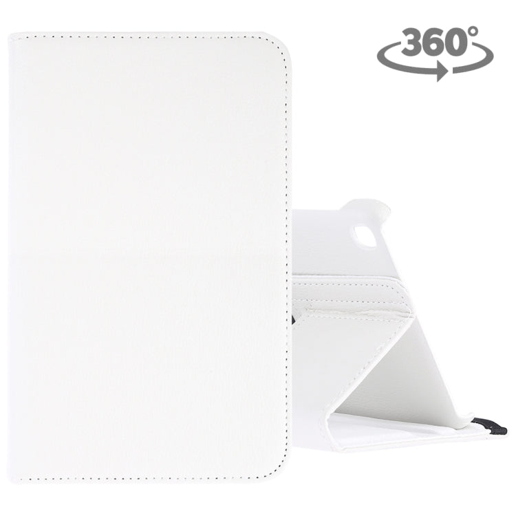 Litchi Texture Horizontal Flip 360 Degrees Rotation Leather Case for Galaxy Tab A 8 (2019) / P200 / P205, with Holder (White) - Tab A 8.0 & S Pen (2019) P200/P205 by buy2fix | Online Shopping UK | buy2fix