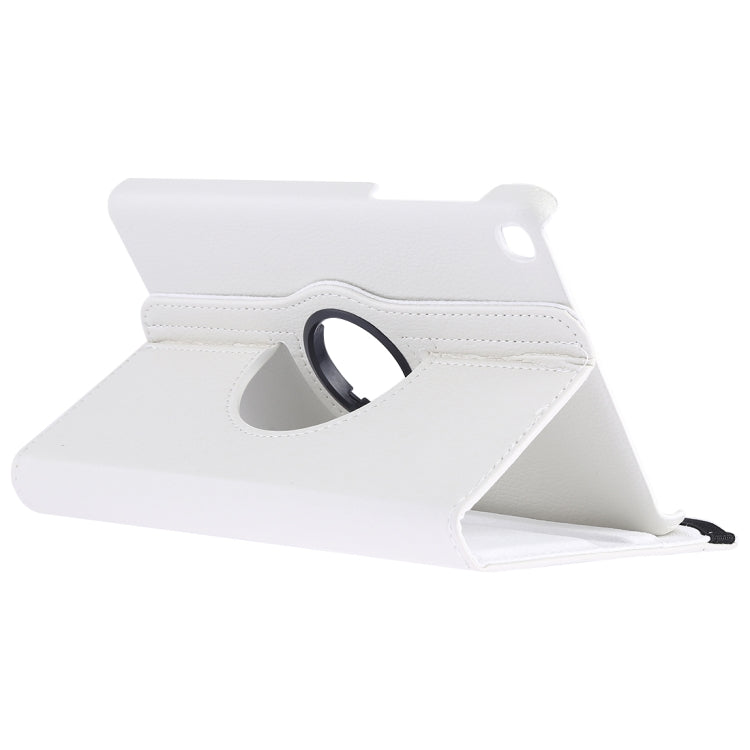 Litchi Texture Horizontal Flip 360 Degrees Rotation Leather Case for Galaxy Tab A 8 (2019) / P200 / P205, with Holder (White) - Tab A 8.0 & S Pen (2019) P200/P205 by buy2fix | Online Shopping UK | buy2fix