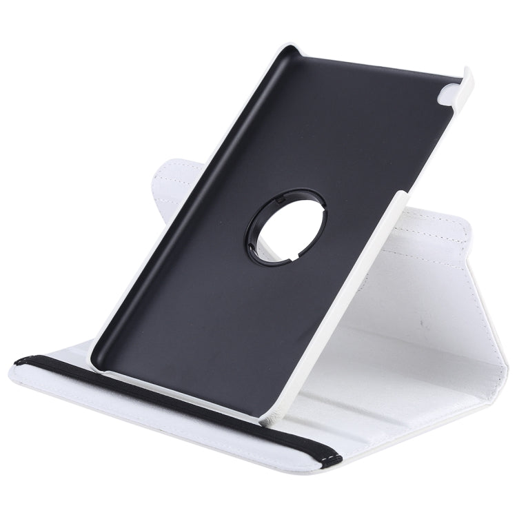 Litchi Texture Horizontal Flip 360 Degrees Rotation Leather Case for Galaxy Tab A 8 (2019) / P200 / P205, with Holder (White) - Tab A 8.0 & S Pen (2019) P200/P205 by buy2fix | Online Shopping UK | buy2fix