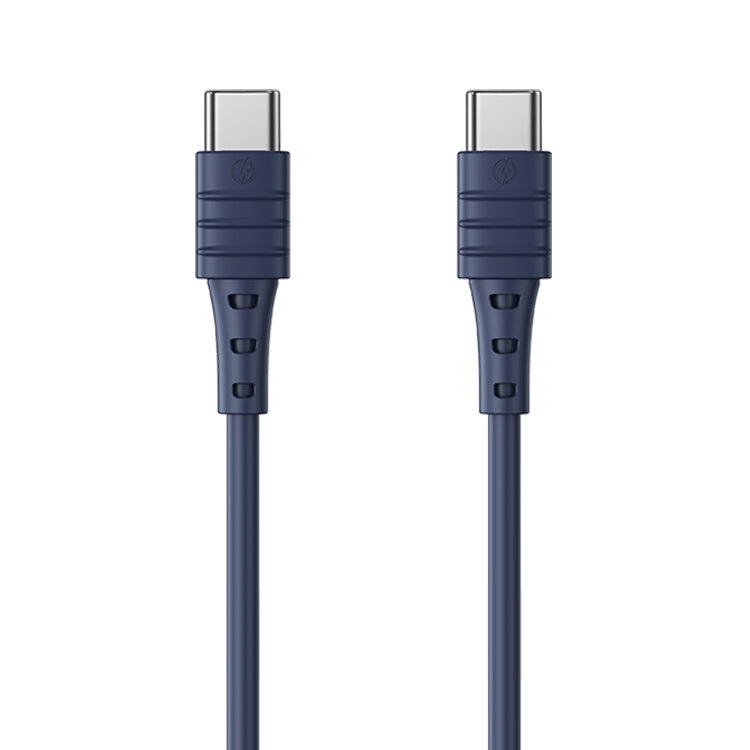 REMAX RC-068 PD 65W Type-C / USB-C to Type-C / USB-C High Elastic TPE Fast Charging Data Cable, Length: 1m (Blue) - USB-C & Type-C Cable by REMAX | Online Shopping UK | buy2fix