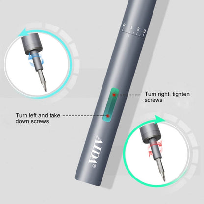 A-012 Rechargeable Lithium Battery Rechargeable Electric Drill Cordless Screwdriver Set with 8 Gear Torsion (Grey) - Drill & Drill Bits by buy2fix | Online Shopping UK | buy2fix