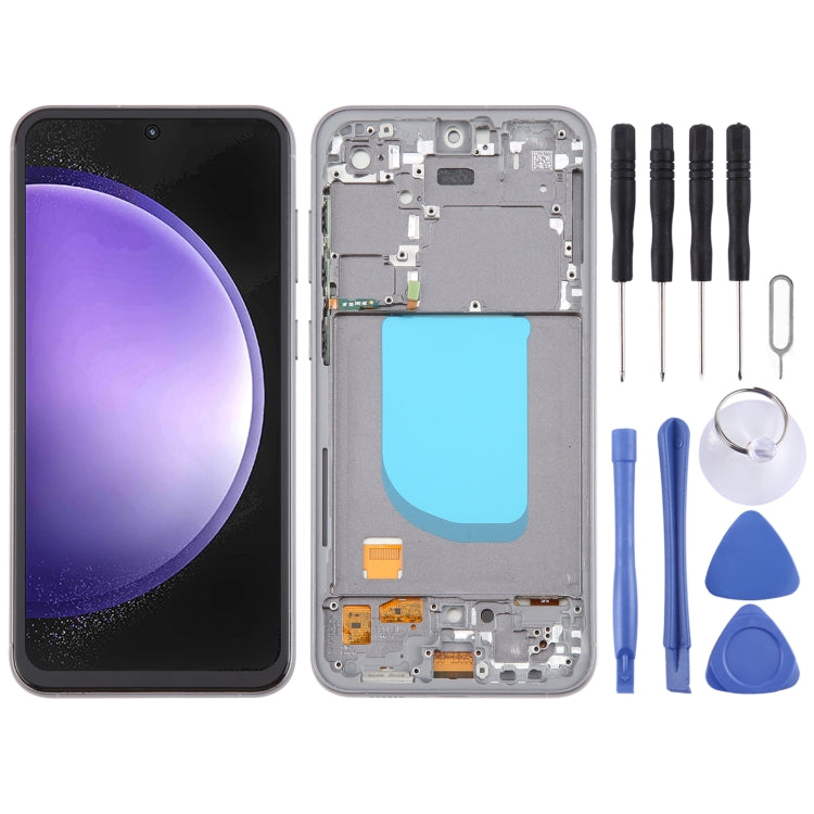 For Samsung Galaxy S23 FE SM-S711B TFT LCD Screen Digitizer Full Assembly with Frame, Not Supporting Fingerprint Identification (Grey) - Galaxy S Series Parts by buy2fix | Online Shopping UK | buy2fix