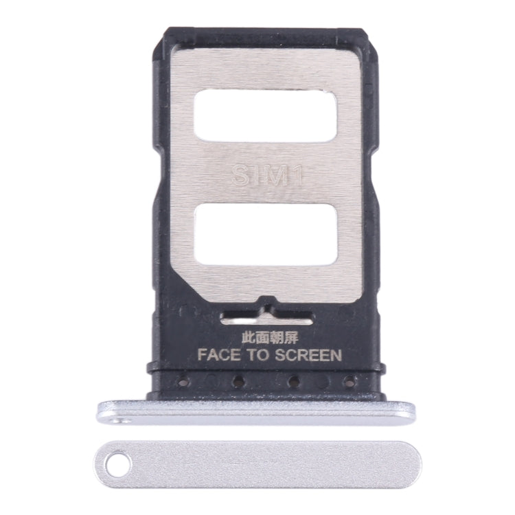 For Xiaomi Redmi Note 13 Pro+ SIM Card Tray + SIM Card Tray (Silver) - Card Tray by buy2fix | Online Shopping UK | buy2fix