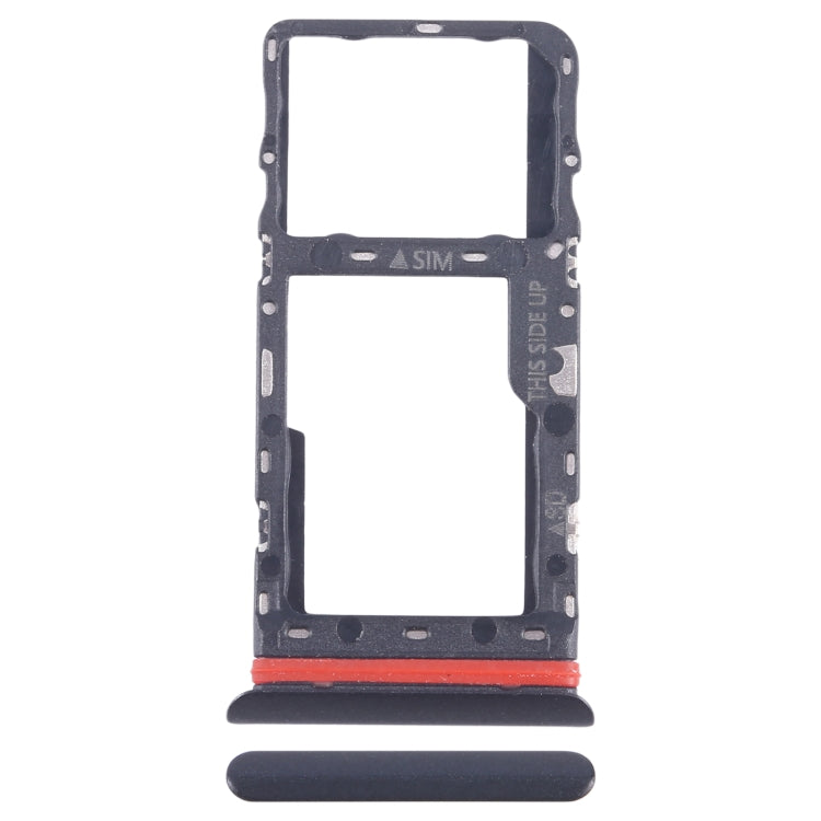 For Alcatel 1T 10 inch 2020 8091 SIM Card Tray + Micro SD Card Tray (Black) - Card Tray by buy2fix | Online Shopping UK | buy2fix