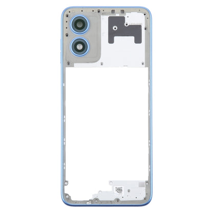 For Motorola Moto G Play 2024 Original Middle Frame Bezel Plate (Blue) - Frame Bezel Plate by buy2fix | Online Shopping UK | buy2fix