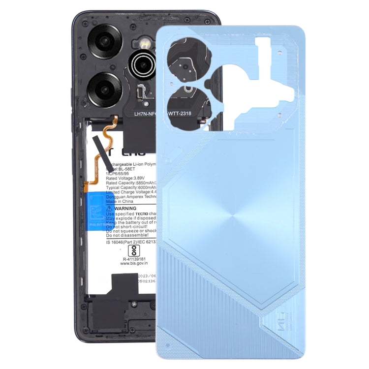 For Tecno Pova 6 Original Battery Back Cover(Blue) - Back Cover by buy2fix | Online Shopping UK | buy2fix