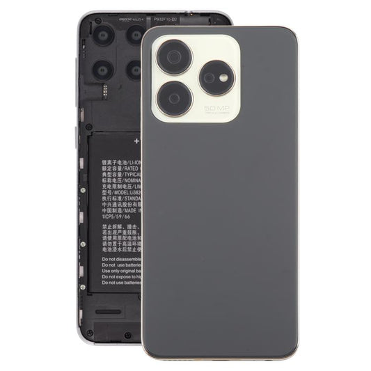 For ZTE Axon 60 / V60 Z2356 Glass Battery Back Cover with Middle Frame / Camera Lens Cover(Black) - For ZTE by buy2fix | Online Shopping UK | buy2fix