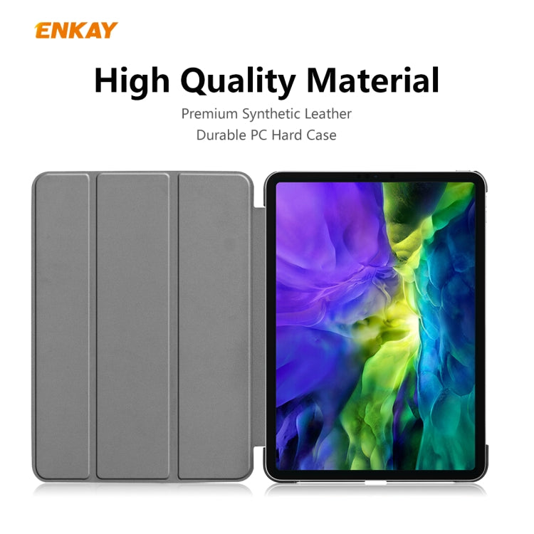 For iPad Pro 11 2022 / 2020 / 2021 ENKAY ENK-8001 Denim Pattern Horizontal Flip Leather Smart Tablet Case with Holder(Dark Blue) - iPad Pro 11 (2020) Cases by ENKAY | Online Shopping UK | buy2fix