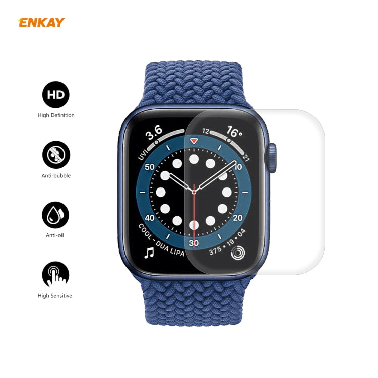 2 PCS For Apple Watch Series 6/5/4/SE 40mm ENKAY Hat-Prince 3D Full Screen PET Curved Hot Bending HD Screen Protector Film(Transparent) - Watch Cases by ENKAY | Online Shopping UK | buy2fix