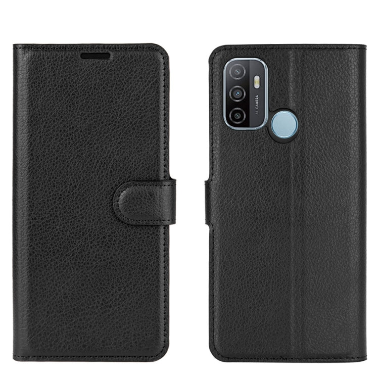 For OPPO A53 2020/OPPO A32 2020 Litchi Texture Horizontal Flip Protective Case with Holder & Card Slots & Wallet(Black) - OPPO Cases by buy2fix | Online Shopping UK | buy2fix