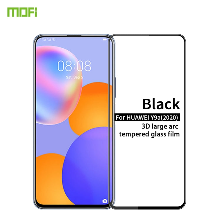 For Huawei Y9a 2020 MOFI 9H 3D Explosion-proof Curved Screen Tempered Glass Film(Black) - Huawei Tempered Glass by MOFI | Online Shopping UK | buy2fix