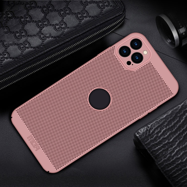 For iPhone 12 Pro Max MOFi Honeycomb Texture Breathable PC Shockproof Protective Back Cover Case(Rose Gold) - iPhone 12 Pro Max Cases by MOFI | Online Shopping UK | buy2fix