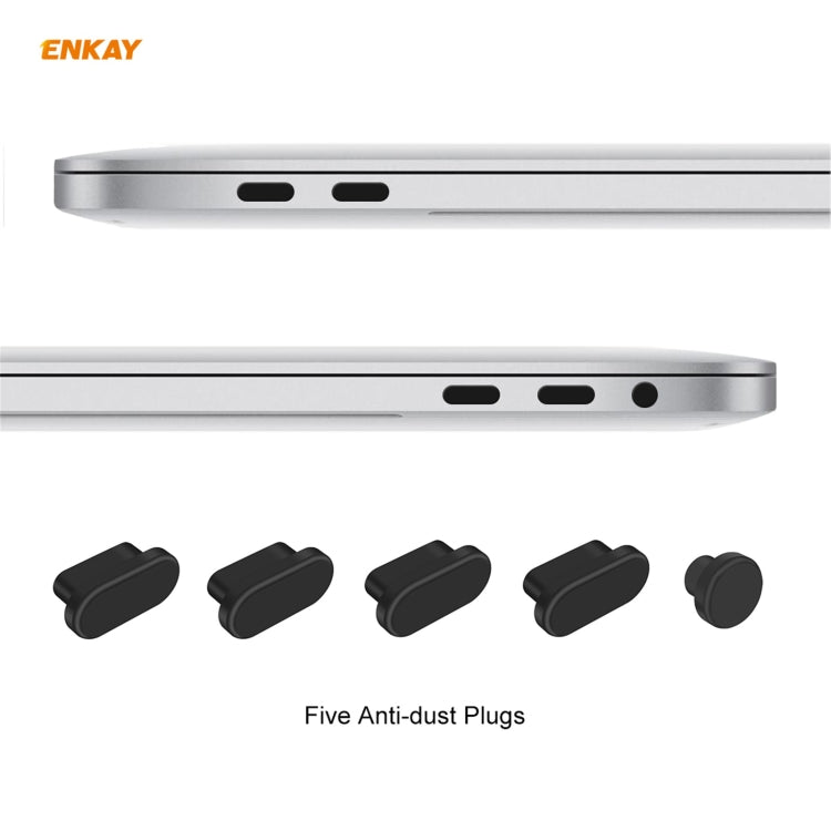 ENKAY 3 in 1 Crystal Laptop Protective Case + EU Version TPU Keyboard Film + Anti-dust Plugs Set for MacBook Pro 13.3 inch A1706 / A1989 / A2159 (with Touch Bar)(Pink) - MacBook Pro Cases by ENKAY | Online Shopping UK | buy2fix