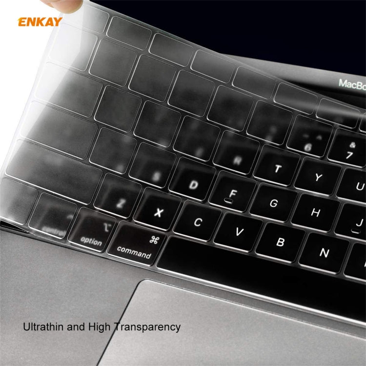 ENKAY 3 in 1 Crystal Laptop Protective Case + EU Version TPU Keyboard Film + Anti-dust Plugs Set for MacBook Pro 13.3 inch A1706 / A1989 / A2159 (with Touch Bar)(Black) - MacBook Pro Cases by ENKAY | Online Shopping UK | buy2fix