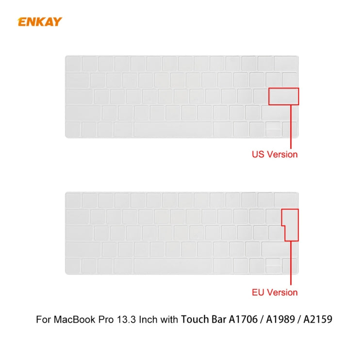 ENKAY 3 in 1 Matte Laptop Protective Case + EU Version TPU Keyboard Film + Anti-dust Plugs Set for MacBook Pro 13.3 inch A1706 / A1989 / A2159 (with Touch Bar)(Orange) - MacBook Pro Cases by ENKAY | Online Shopping UK | buy2fix