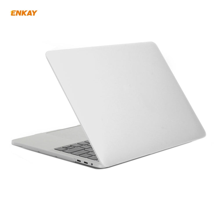 ENKAY 3 in 1 Matte Laptop Protective Case + EU Version TPU Keyboard Film + Anti-dust Plugs Set for MacBook Pro 13.3 inch A1708 (without Touch Bar)(White) - MacBook Pro Cases by ENKAY | Online Shopping UK | buy2fix