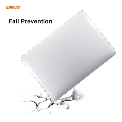 ENKAY 3 in 1  Crystal Laptop Protective Case + EU Version TPU Keyboard Film + Anti-dust Plugs Set for MacBook Pro 15.4 inch A1707 & A1990 (with Touch Bar)(Black) - MacBook Pro Cases by ENKAY | Online Shopping UK | buy2fix