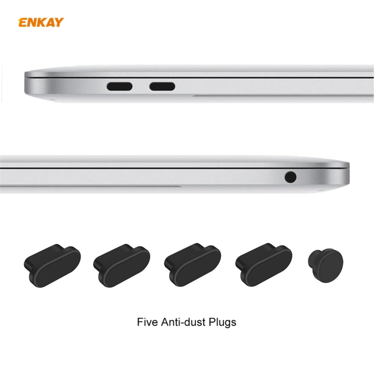 For MacBook Air 13.3 inch A1932 2018 ENKAY 3 in 1 Crystal Laptop Protective Case and EU Version TPU Keyboard Film and Anti-dust Plugs Set(Orange) - MacBook Air Cases by ENKAY | Online Shopping UK | buy2fix