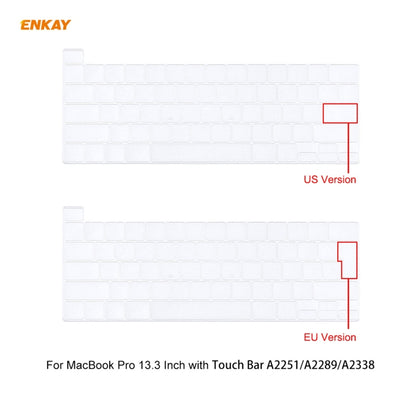 ENKAY 3 in 1 Crystal Laptop Protective Case + US Version TPU Keyboard Film + Anti-dust Plugs Set for MacBook Pro 13.3 inch A2251 & A2289 & A2338 (with Touch Bar)(Transparent) - MacBook Pro Cases by ENKAY | Online Shopping UK | buy2fix