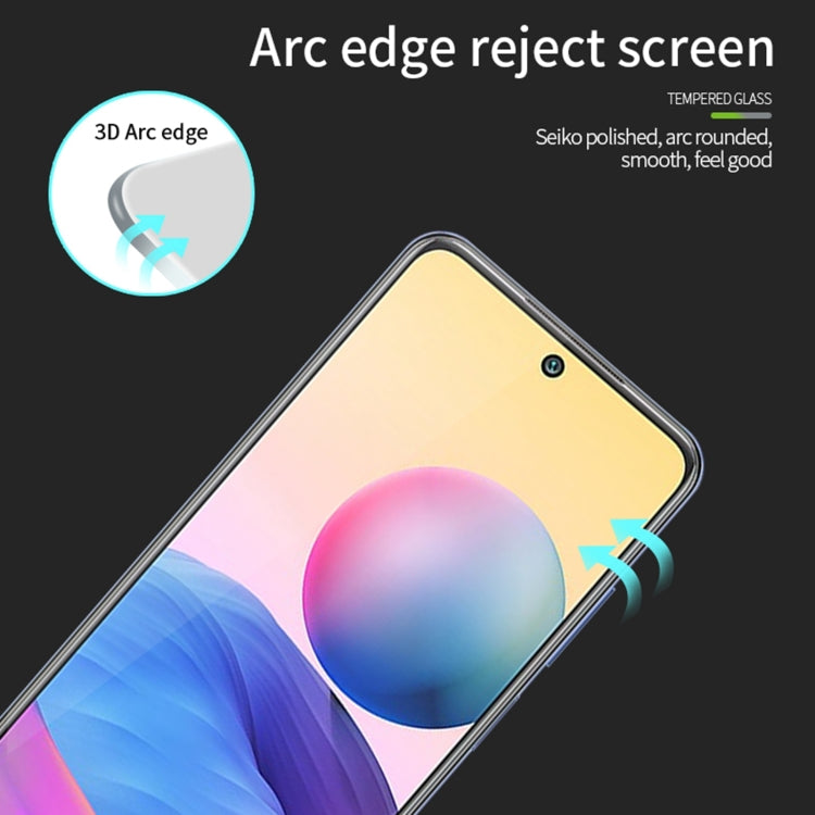 For Xiaomi Redmi Note10 5G PINWUYO 9H 3D Curved Full Screen Explosion-proof Tempered Glass Film(Black) -  by PINWUYO | Online Shopping UK | buy2fix