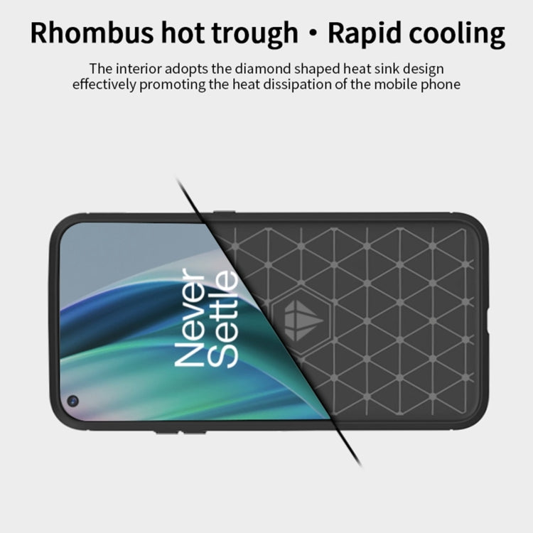 For OnePlus Nord N10 5G MOFI Gentleness Series Brushed Texture Carbon Fiber Soft TPU Case(Grey) - OnePlus Cases by MOFI | Online Shopping UK | buy2fix