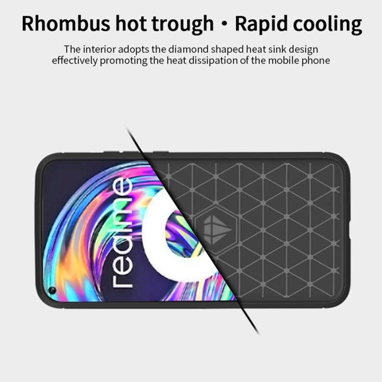 For OPPO Realme 8 / 8 Pro MOFI Gentleness Series Brushed Texture Carbon Fiber Soft TPU Case(Red) - Realme Cases by MOFI | Online Shopping UK | buy2fix