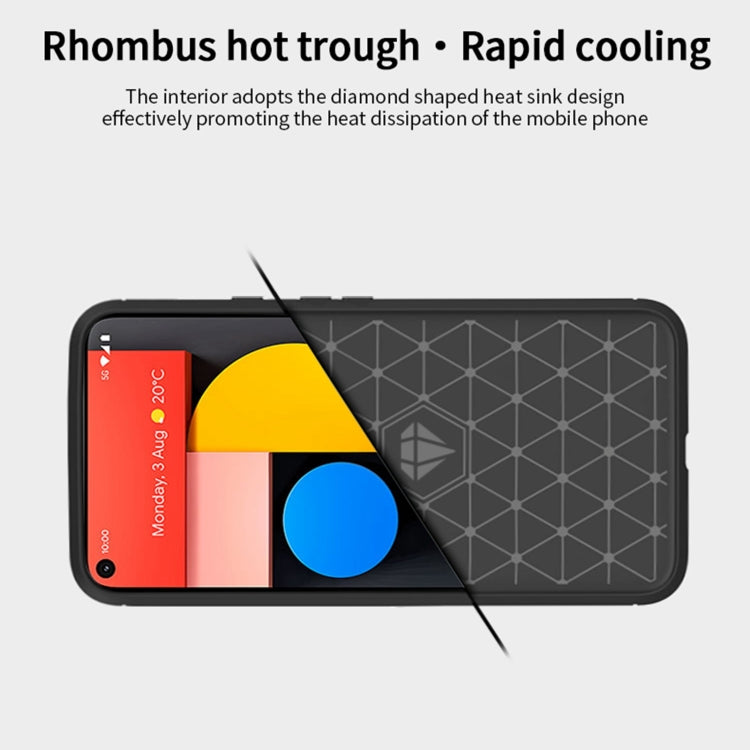 For Google Pixel 5a 5G MOFI Gentleness Series Brushed Texture Carbon Fiber Soft TPU Case(Grey) - Google Cases by MOFI | Online Shopping UK | buy2fix