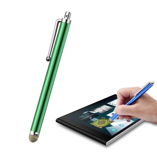 AT-19 Silver Fiber Pen Tip Stylus Capacitive Pen Mobile Phone Tablet Universal Touch Pen(Green) - Stylus Pen by buy2fix | Online Shopping UK | buy2fix