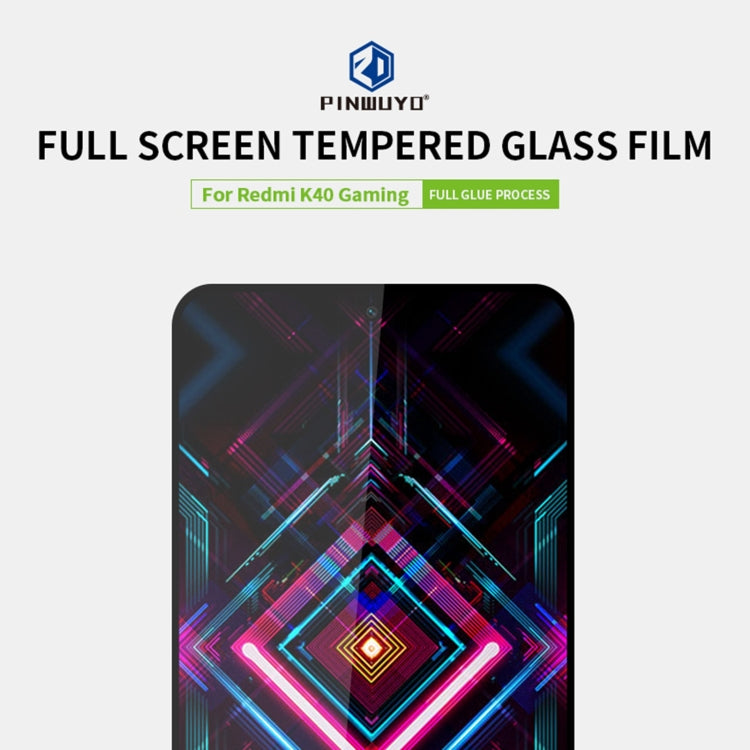 For Xiaomi Redmi K40 Gaming PINWUYO 9H 2.5D Full Screen Tempered Glass Film(Black) -  by PINWUYO | Online Shopping UK | buy2fix