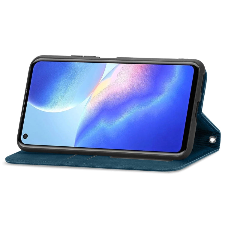 For Blackview A90 Retro Skin Feel Business Magnetic Horizontal Flip Leather Case with Holder & Card Slots & Wallet & Photo Frame(Blue) - More Brand by buy2fix | Online Shopping UK | buy2fix