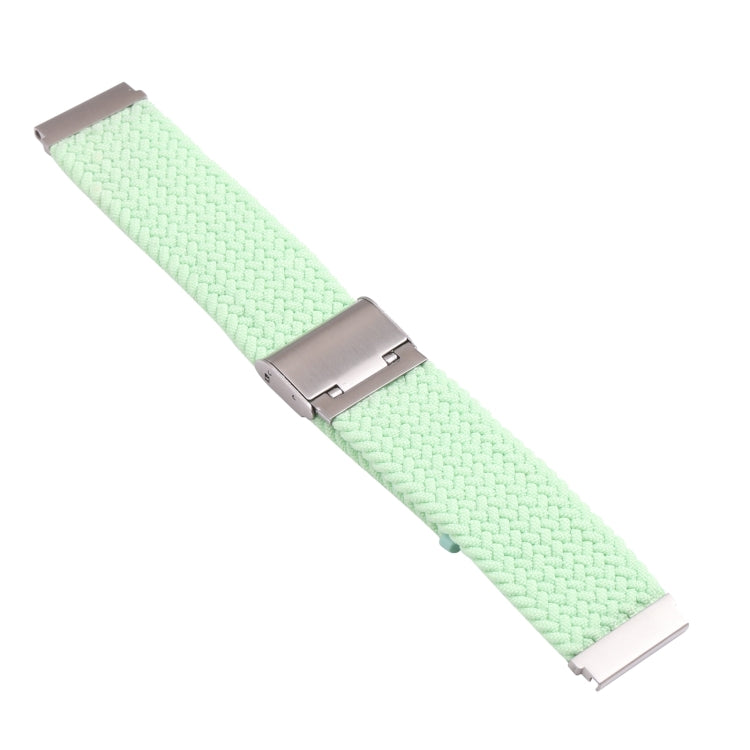 For Samsung Galaxy Watch 4 / Watch 5 20mm Nylon Braided Metal Buckle Watch Band(Light Green) - Watch Bands by buy2fix | Online Shopping UK | buy2fix