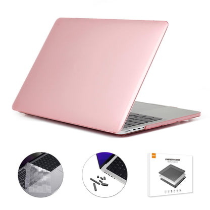 ENKAY Hat-Prince 3 in 1 Crystal Laptop Protective Case + TPU Keyboard Film + Anti-dust Plugs Set for MacBook Pro 16.2 inch A2485 2021/A2880 2023, Version:US Version(Pink) - MacBook Pro Cases by ENKAY | Online Shopping UK | buy2fix