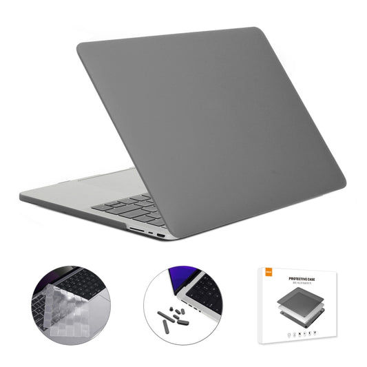 ENKAY Hat-Prince 3 in 1 Matte Laptop Protective Case + TPU Keyboard Film + Anti-dust Plugs Set for MacBook Pro 16.2 inch A2485 2021/A2880 2023, Version:EU Version(Grey) - MacBook Pro Cases by ENKAY | Online Shopping UK | buy2fix