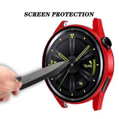 Tempered Glass Film Oil Spray Matte PC Case For Huawei GT3 46mm(Red) - Watch Cases by buy2fix | Online Shopping UK | buy2fix