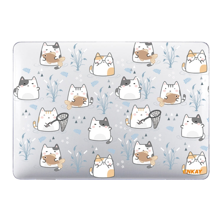 For MacBook Air 13.3 inch A1932 / A2179 / A2337 ENKAY Animal Series Pattern Laotop Protective Crystal Case(Cute Cat) - MacBook Air Cases by ENKAY | Online Shopping UK | buy2fix