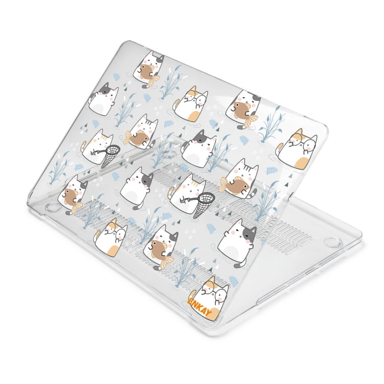 For MacBook Air 13.3 inch A1932 / A2179 / A2337 ENKAY Animal Series Pattern Laotop Protective Crystal Case(Cute Cat) - MacBook Air Cases by ENKAY | Online Shopping UK | buy2fix