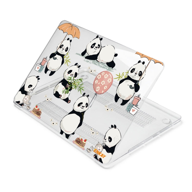 ENKAY Animal Series Pattern Laotop Protective Crystal Case For MacBook Pro 16.2 inch A2485 2021/A2880 2023(Panda) - MacBook Pro Cases by ENKAY | Online Shopping UK | buy2fix