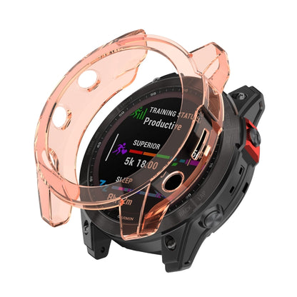 For Garmin Fenix 7X Shockproof TPU Soft Protective Case(Pink) - Watch Cases by buy2fix | Online Shopping UK | buy2fix