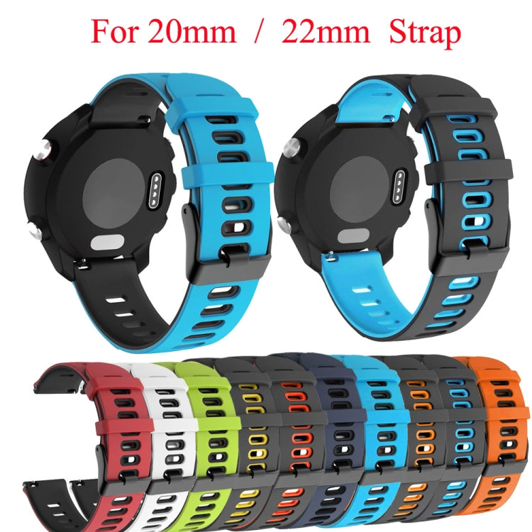 For Samsung Galaxy Watch Active 2 40mm 20mm Mixed-Color Silicone Watch Band(Red Black) - Watch Bands by buy2fix | Online Shopping UK | buy2fix