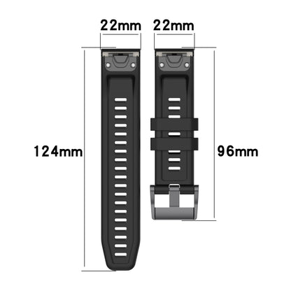 For Garmin Fenix 7 22mm Silicone Solid Color Watch Band(Burgundy) - Watch Bands by buy2fix | Online Shopping UK | buy2fix