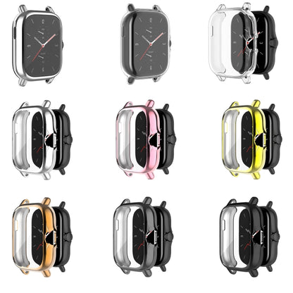 For Amazfit GTS 3 Shockproof TPU Plating Watch Case(Black) - Watch Cases by buy2fix | Online Shopping UK | buy2fix