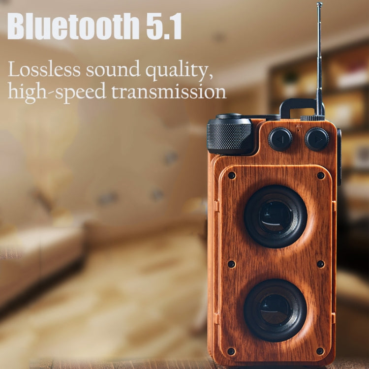 A8 Portable Retro FM Radio Wireless Bluetooth Speaker(Gold) - Desktop Speaker by buy2fix | Online Shopping UK | buy2fix