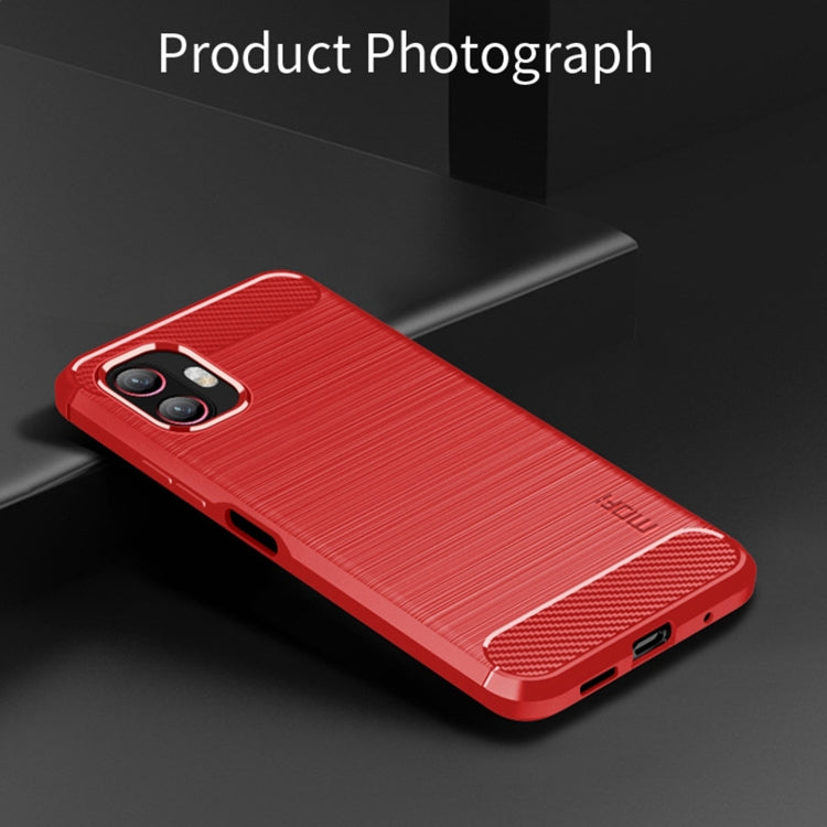 For Samsung Galaxy Xcover6 Pro / Xcover Pro 2 MOFI Gentleness Brushed Carbon Fiber Soft TPU Case(Red) -  by MOFI | Online Shopping UK | buy2fix