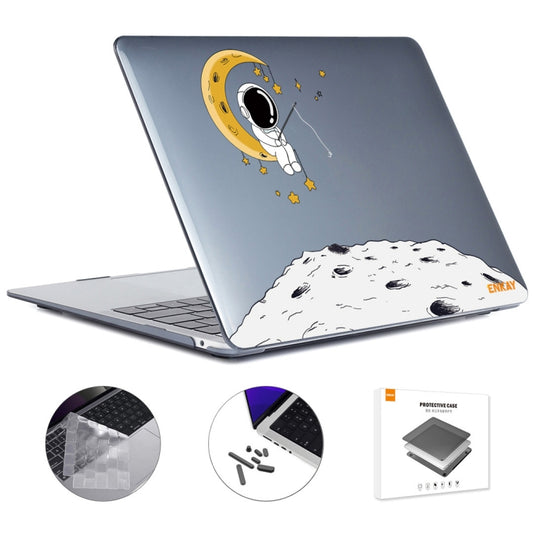 For MacBook Pro 14.2 A2442/A2779 2023 ENKAY Hat-Prince 3 in 1 Spaceman Pattern Laotop Protective Crystal Case with TPU Keyboard Film / Anti-dust Plugs, Version:EU(Spaceman No.3) - MacBook Pro Cases by ENKAY | Online Shopping UK | buy2fix