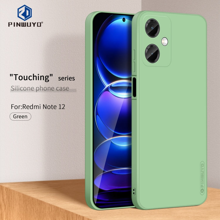 For Xiaomi Redmi Note 12 China PINWUYO Sense Series Liquid Silicone TPU Phone Case(Green) - Xiaomi Cases by PINWUYO | Online Shopping UK | buy2fix